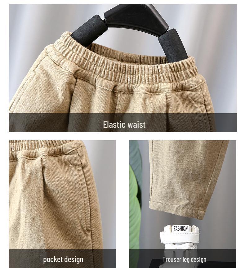 2025 Boys' Fashion Spring & Autumn Three-Piece Set: Stylish Shirt, Cool Pants, Chic Outerwear