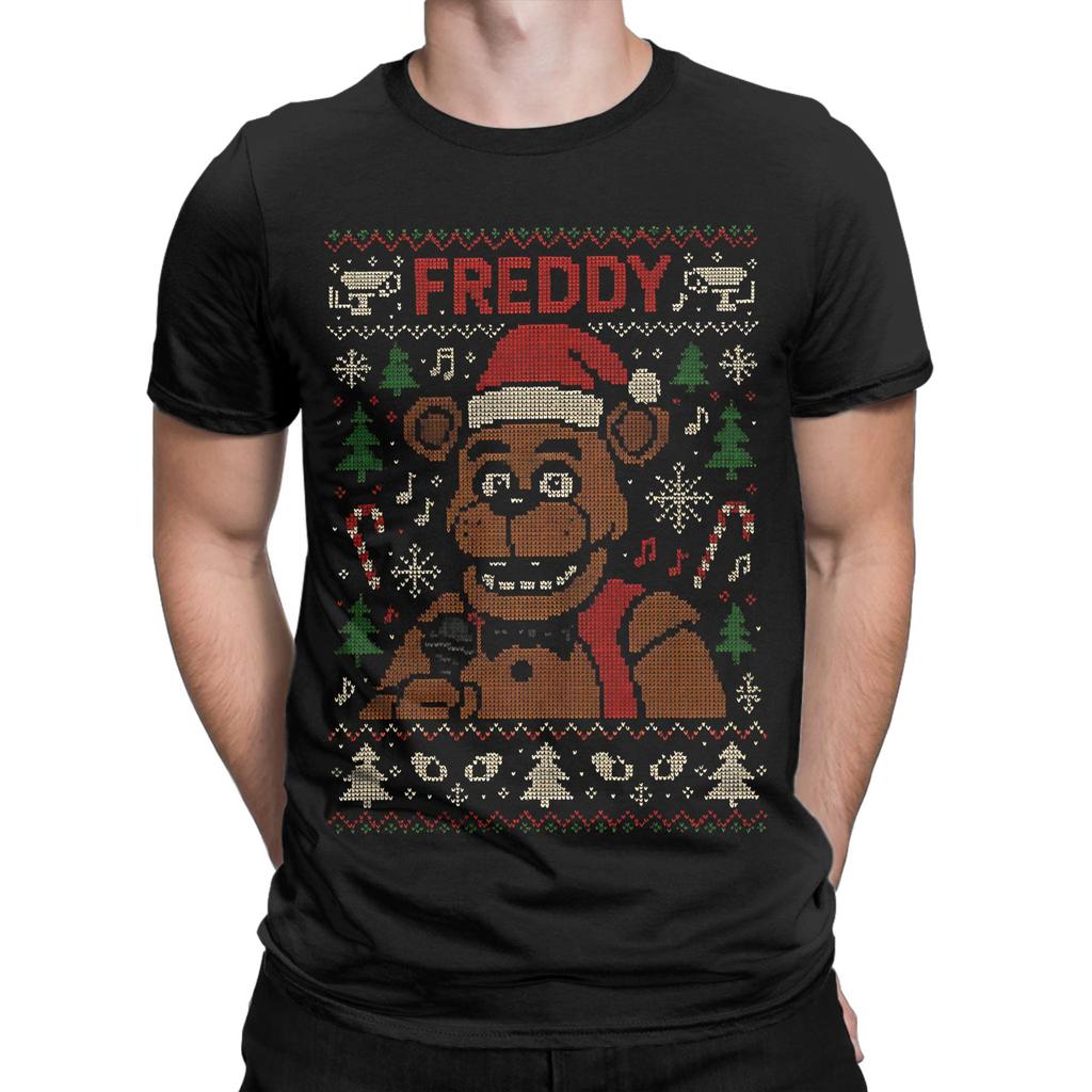 Men Women Graphic Printing FNAF At Freddys Tee T Shirt 100% Cotton T-shirts Clothing