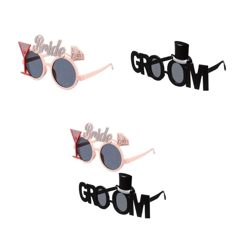 Whimsical Plastic Wedding Glasses For Brides Grooms Guests Playful Reception Eyewear Durable Comfortable Party Costume Accessories