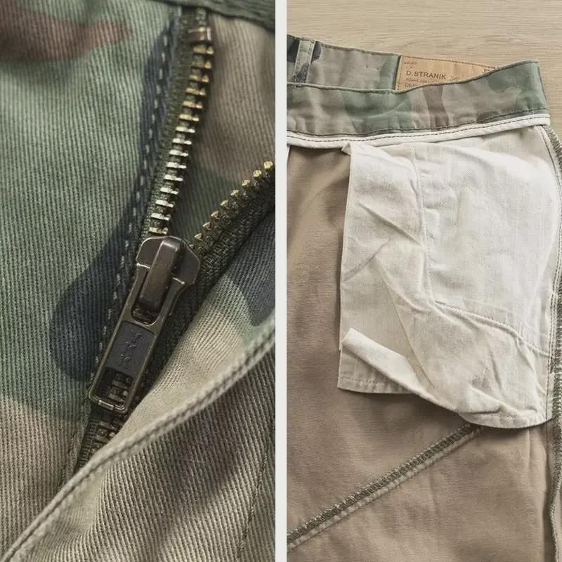 2023 Men's Fashion Camouflage Cropped Overalls: Spring/Summer Nine-Point Skinny Pants
