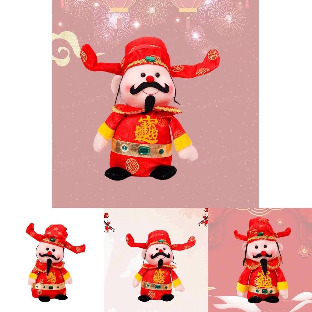 Festive Chinese New Year Prosperity God Doll Small Medium Large Sizes Sewn With Sand Foam And Stuffed Toy Material