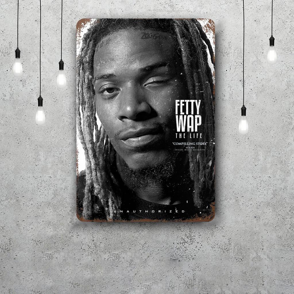 Fetty Wap Vintage Tin Sign Home Decor Wall Decor Art Wall Mural Room Decoration Decor Retro Metal Sign Plate Bar Posters
