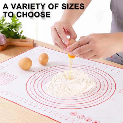 Silikon Backmatte Antihaft Teigrollematte mit Messmarkierungen Hitzebeständig Kekse Fondant Herstellungsmatte Dicke Backunterlage