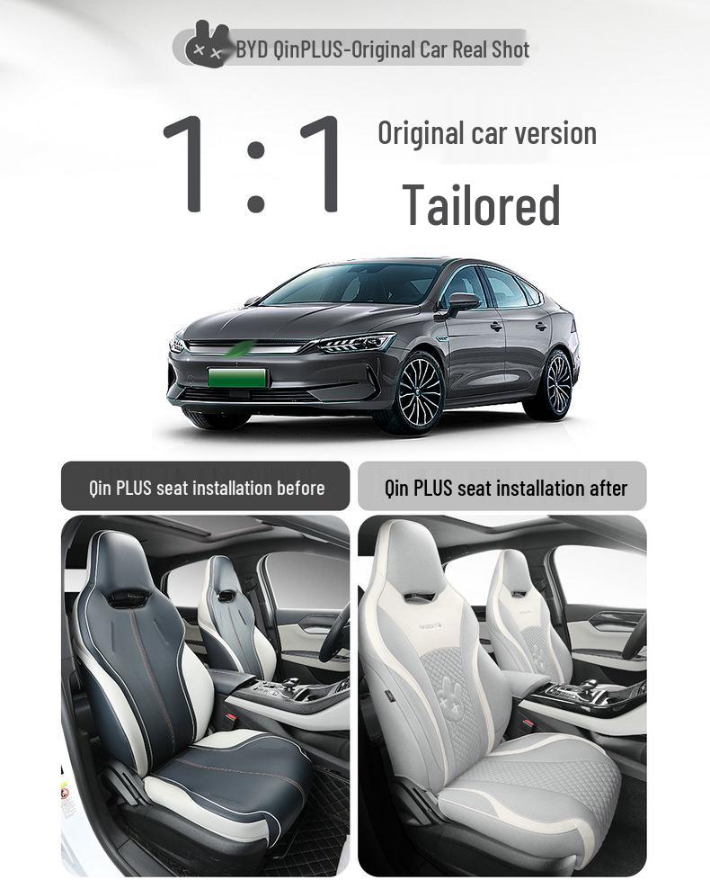 23 BYD Qin Plus DMI Full Wrap Seat Cover - All-Season Special Fabric for Plus/EV Models