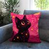 Starry Sky Cat Cushion Cover Comfortable Reversible Pillow Cover Ideal for Car Sofa Bedroom  Beyond
