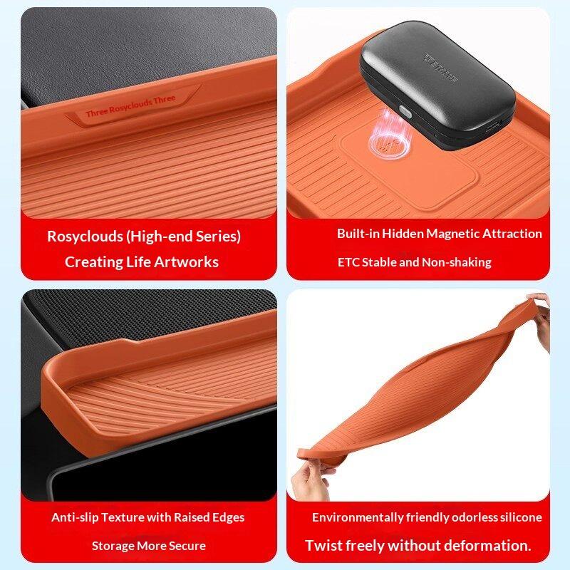 For Li Xiang L6/L7/L8/L9/MEGA I8 Car Center Console Screen Rear Storage Box Dashboard ETC Tissue Organizer Holder