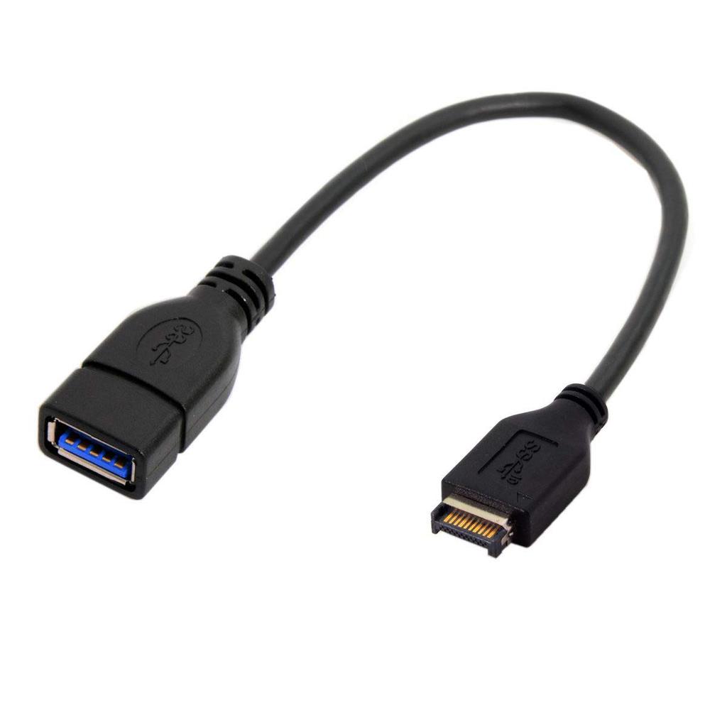 Cablecc USB Header předního panelu na USB Samice Prodlužovací kabel 20cm 3.1 3.0 Typ-A