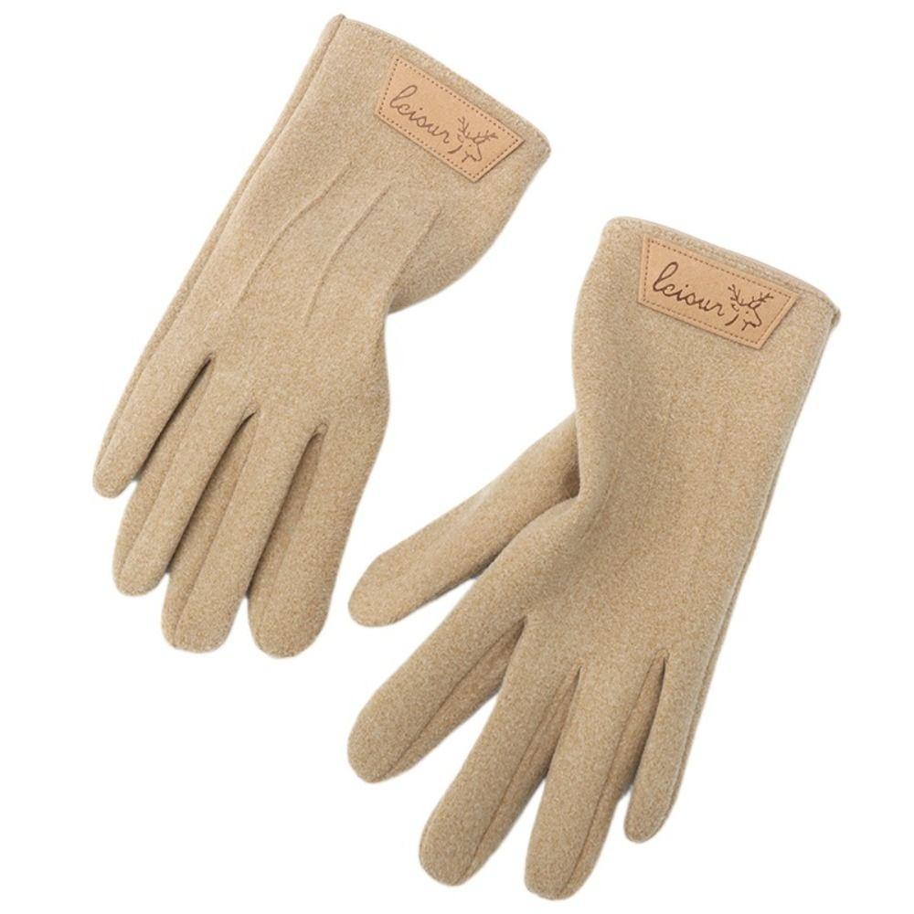 Keep Warm Winter Velvet Mittens Full Finger Gloves Soft Men Gloves Male