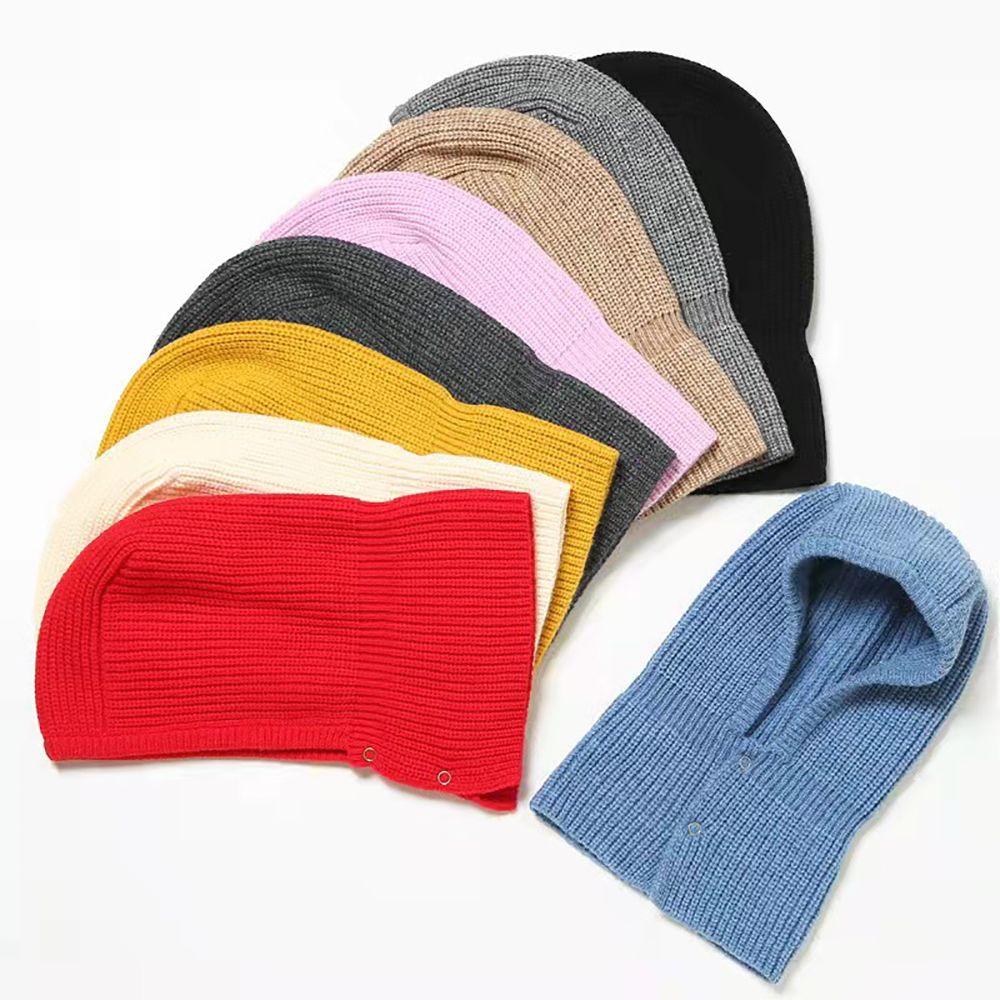 Ear Protection Scarf Outdoor Bonnet Hat Women Winter Cap Pullover Cap Beanies Hat Knitted Hats