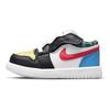 Air Jordan 1 Low TD Zabawne Wzory Buty Dziecięce Białe Czarne Jasnoczerwone DH5928-006