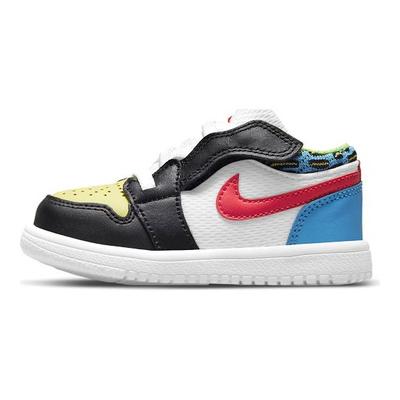 Air 1 Low TD Funky Patterns Baby Sneakers White Black Light-Fusion-Red DH5928-006