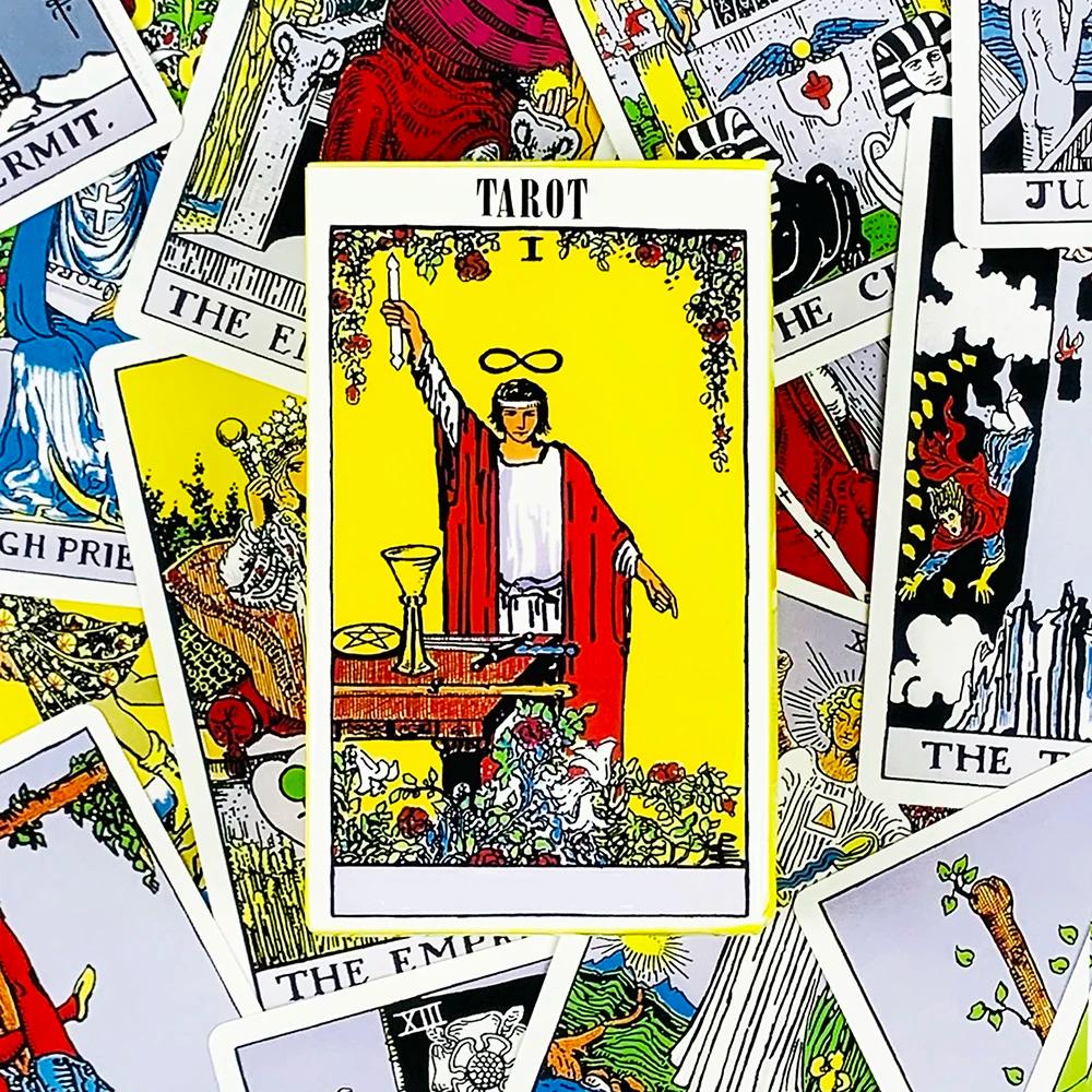 Classic The Rider Tarot Card English/Spanish Version Prediction Divination Board Game Holiday Games Waite Tarot Deck Booklet Toy