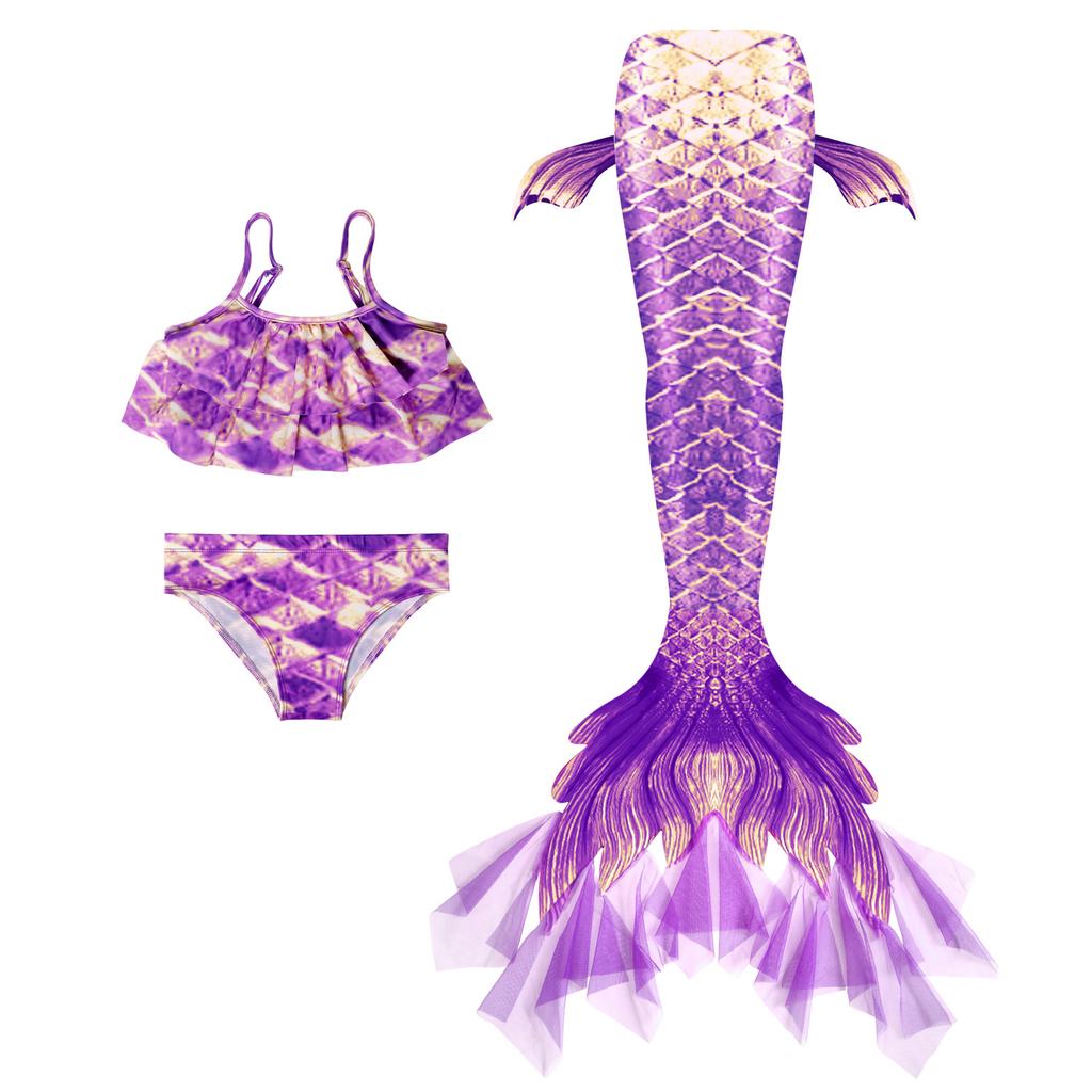 Girls Mermaid Swimsuit Children's Mermaid Tail Mermaid Swimsuit Set Bikini Set 2025 New