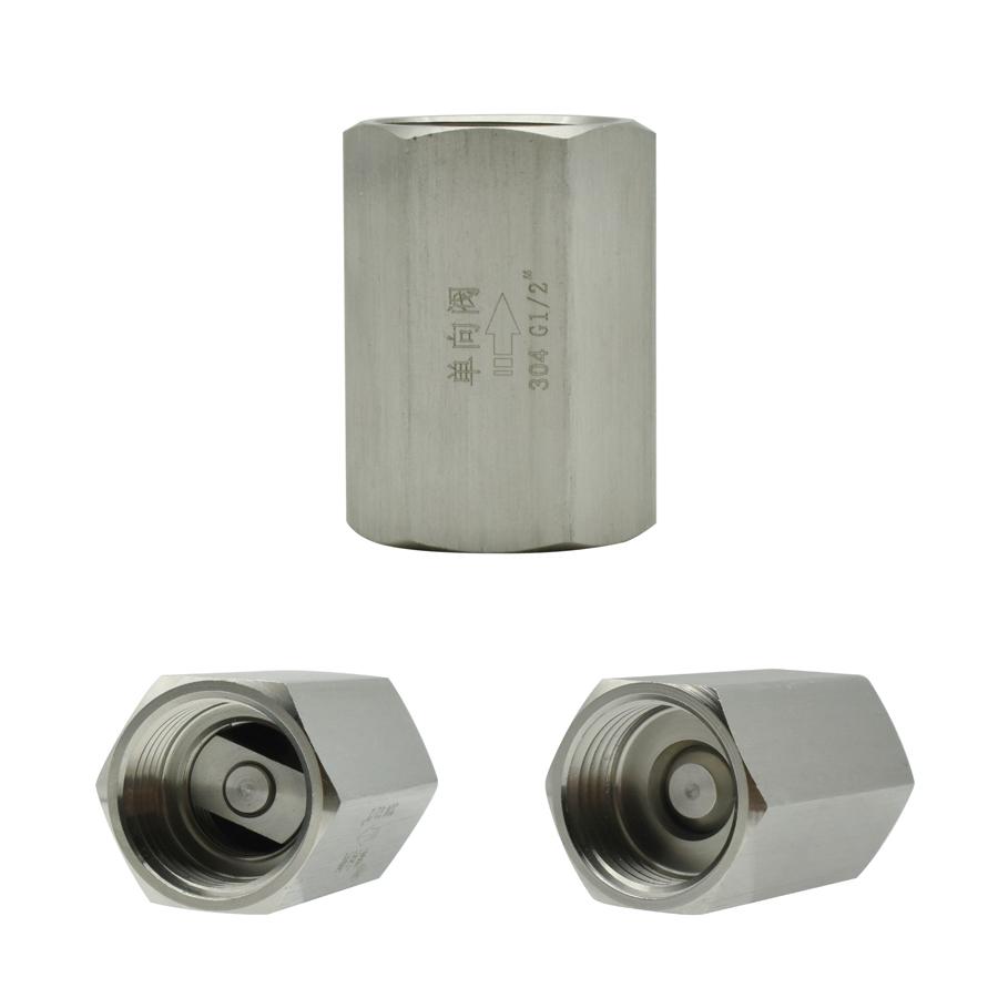 1/8“1/4 "1/2" 3/4 "1" BSP Single Check Valve With Internal Thread And External Thread Straight 304 Stainless Steel