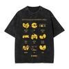 Wu Tang Clan Global Tour T-shirt Vintage Washed Hip Hop Graphic Unisex Oversized Crew Neck Cotton Short Sleeve Tee Tops Hot Sale