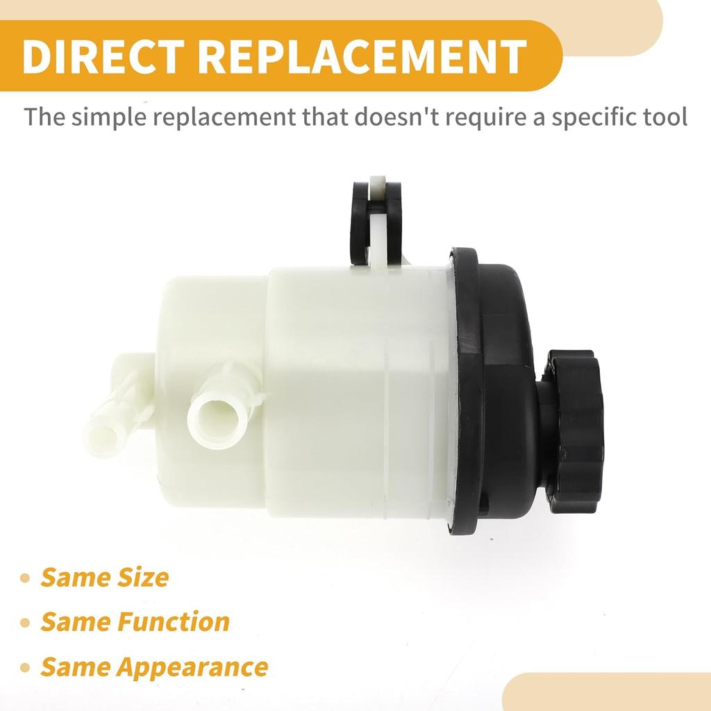 Power Steering Reservoir - No.571502F000 Car Automotive Power Steering Tank - for Kia Spectra 2004-2009 Plastic Beige - 1 Pc