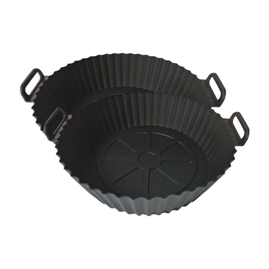 2Pcs Non-Stick Silicone Liner Mat 8-Inch Square Air Fryer Pad for 4-7 QT Air Fryers Heat Resistant Dishwasher Safe BPA-Free Cooking Accessory