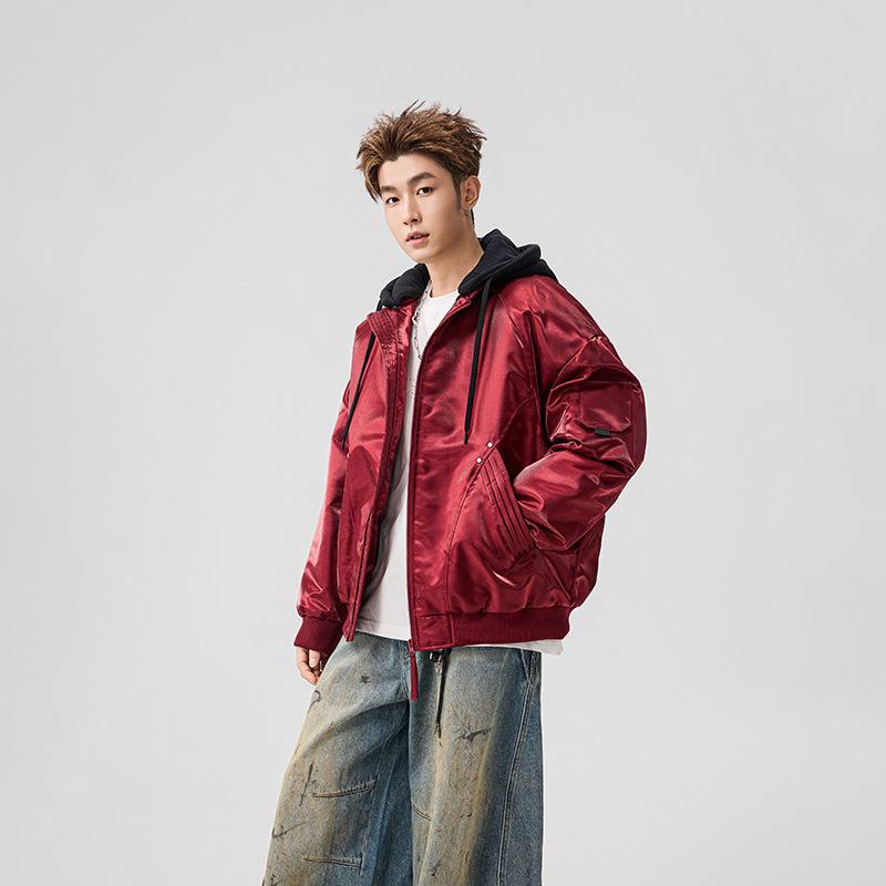 

Men s White Duck Down Loose-Fit Jacket with Removable Hood - Waterproof, Warm, Versatile, and Thickened S [90-110kg]