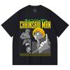 230 Gsm 100% Cotton Chainsaw Man V45 Denji Print Unisex Heavy Cotton T Shirt
