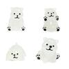 4-50PCS Luminous Micro Landscape Mini White Bear Snow Polar Bear Figurines Ornament Gift Furnishings Diy Home Decor Accessories
