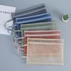 Subject Mesh Zipper Pouch A4 Stationery Organizer Pouch ID Card Storage Handbag  Homework