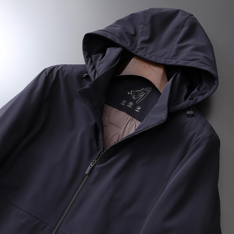 Removable Hat Warm Cotton Jacket for Middle-aged and Elderly People, Men's Winter Fit Top, Casual and Fashionable Jacket
