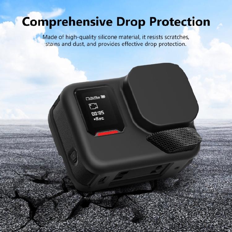 Kompletny silikonowy pokrowiec ochronny na kamerę 360, w tym osłona obiektywu i pasek