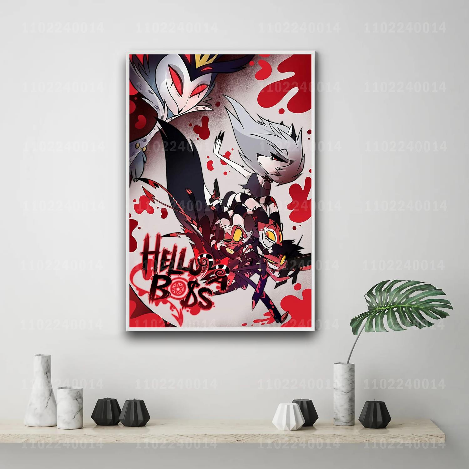 

Helluva Boss Мультяшное украшение Холст Комната Бар Кафе Украшение Подарок Печать Искусство Фреска 20x30cm no frame