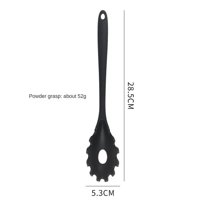 1/7-Piece Silicone Kitchen Utensil Set - Non-Stick Spatula, Spoon, Skimmer, Pasta Clip & More for Cooking & Baking