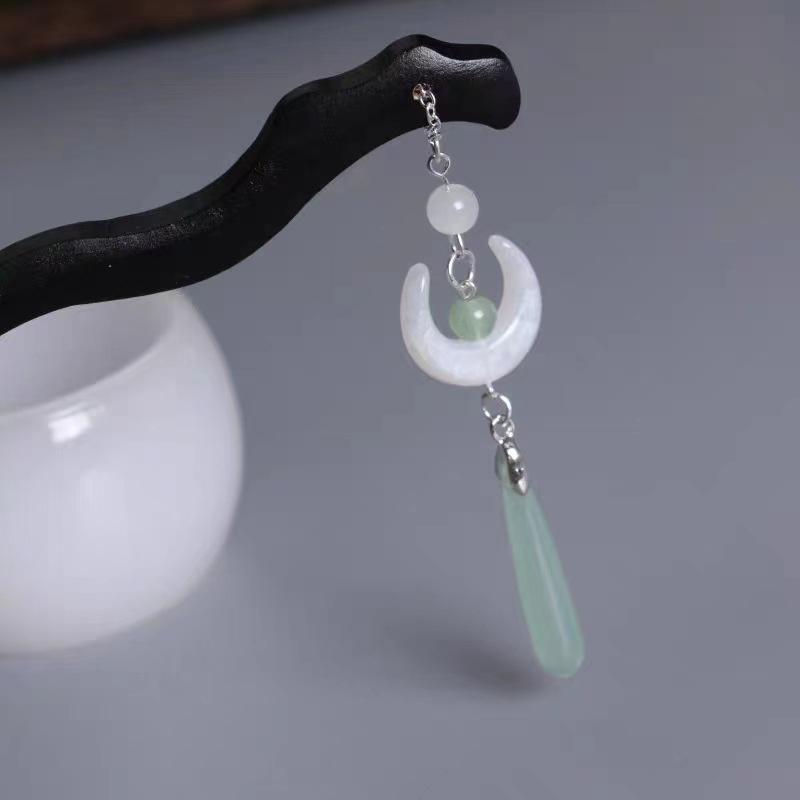 

Элегантная заколка-капля для волос - Вдохновленная лунным светом, океаном прическа пучок, палочка для волос с минималистичной кисточкой чёрный