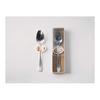 Takahashi Metal Curry Spoon and Spoon Rest Set, Silver, Dishwasher Safe