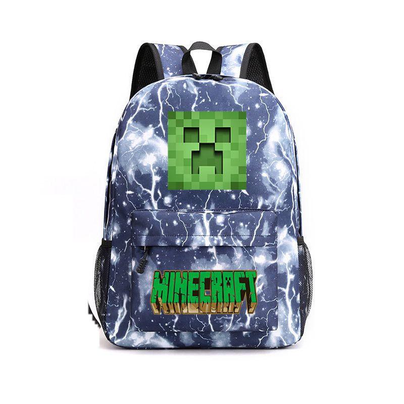 

Рюкзак Майнкрафт для подростков, детей, мальчиков, школьников, унисекс Lightning Blue