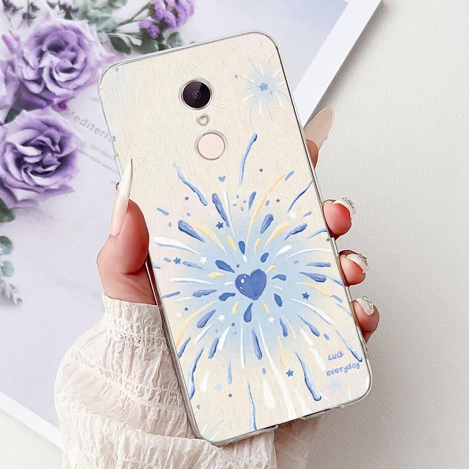 For Xiaomi Redmi 5 Plus Case Cute Cat Lion Painted Cover Soft Silicone Phone Case For Xiaomi Redmi 5 Redmi5 Plus Back Cover Bags