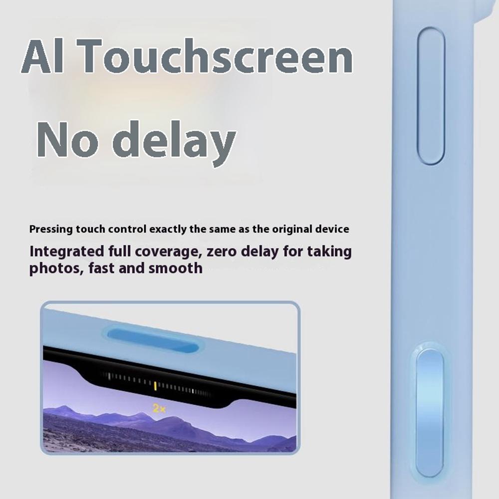 For iPhone 16 Pro Max Magnetic Case AI Button Liquid Silicone Phone Back Cover with Lens Film