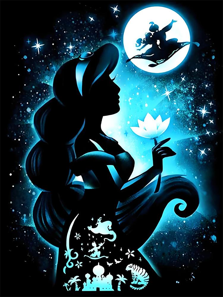 Disney 5D Diamantmalerei Disney Charakter Neon Silhouette Stil Dekoration DIY Voll Diamant Mosaik Einlege Kreuzstich Set Geschenk