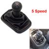 POSSBAY New Car-style 5 Speed 12mm/23mm Gear Stick Shift Knob Leather Boot for Volkswagen Golf 4/Bora-1999-2005