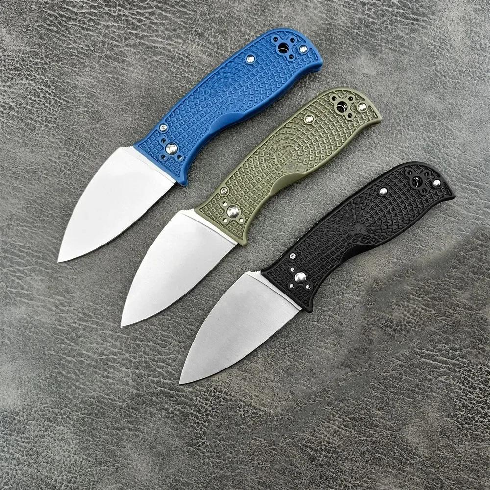 3 Colors Mini Portable Folding Knife D2 Blade Nylon Fiber Handle Sharp Kitchen Essential Fruit Slicing Multi-purpose Knife