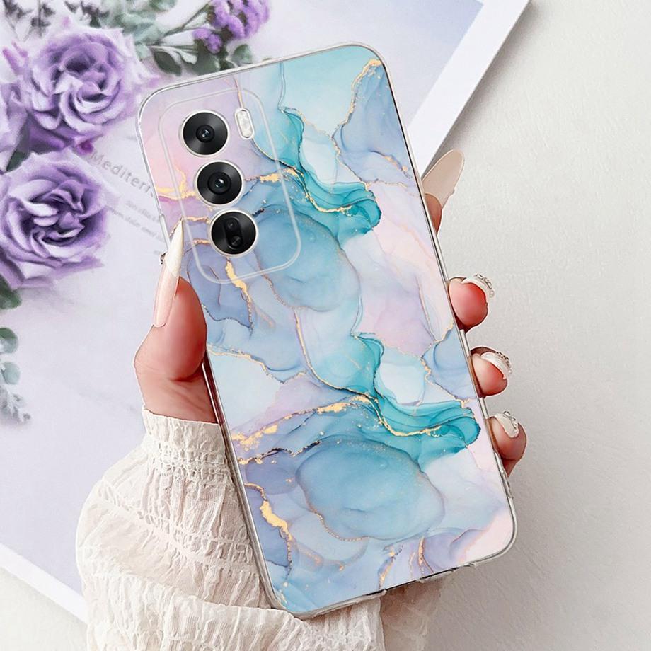 Soft Clear Silicone Back Cover For Oppo Reno12 Pro CPH2629 Phone Case Marble Butterfly Capa For Reno 12 12Pro 5G CPH2625 Capa