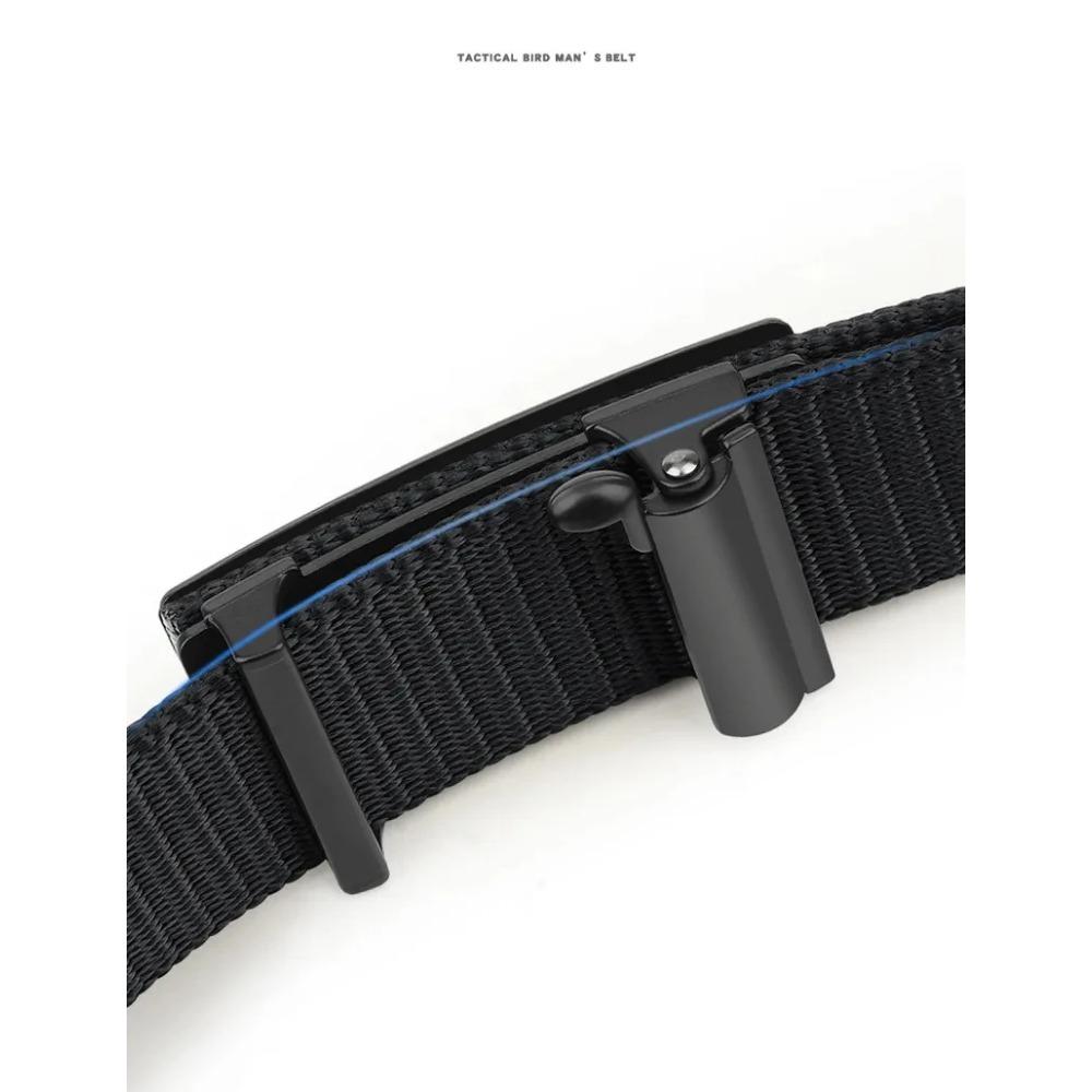 Men's Outdoor Leisure Sports Belt, Desdentado liberação rápida, fivela automática, preto, qualidade