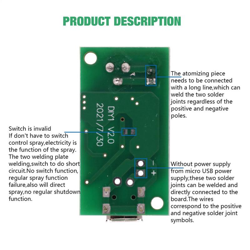 Atomization Module For Humidifier Projects Efficient 5V DC Humidifier Spray Module Energy Saving Experimental Equipment Drive