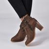 Bottes en cuir à talons hauts pour femme Automne 2021