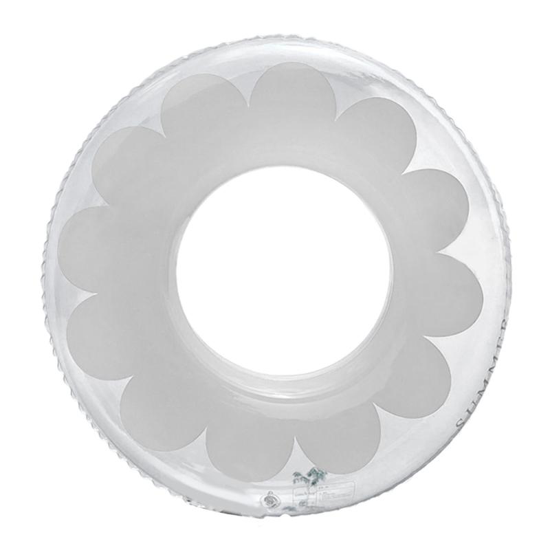 Pool Swimming Rings Clear Flower Inflatable Tube Pool Floatie Beach Toy Swimming Pool Float Toy for Kids Adults белый