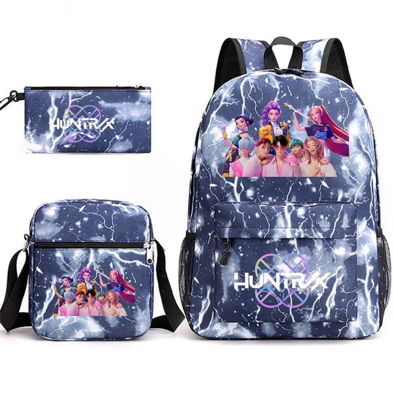 Kpop Dämonenjäger Kinderrucksack mit atmungsaktivem Oxford-Stoff für Schule und Freizeit