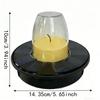 Waterproof Floating Candle Light Luminous Simulated Flame Buoyant Luminous Water Decor Amber Cover Buoyant