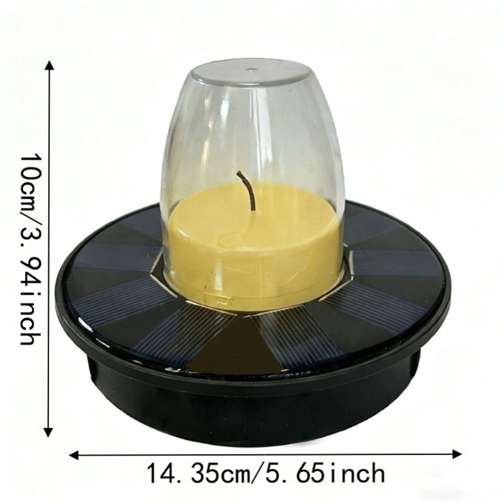 Waterproof Floating Candle Light Luminous Simulated Flame Buoyant Luminous Water Decor Amber Cover Buoyant