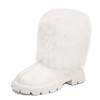 Mädchen Stiefeletten Kinder Mode Lederstiefel Britischer Stil Kinder Prinzessinnenstiefel Dickes Warmes Plüschfell 2024 Herbst Winter Neu
