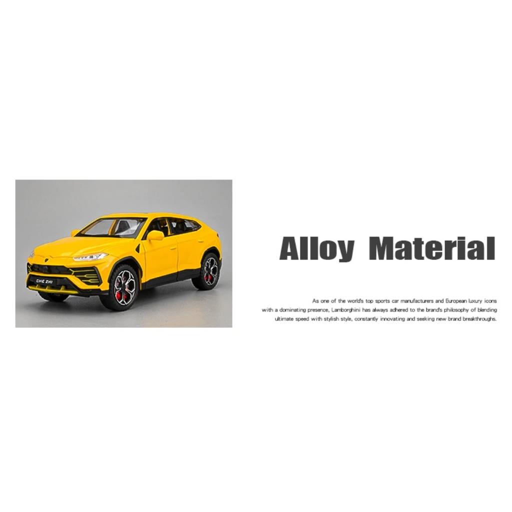 1/24 Lambos URUS Bison SUV Coupe Alloy Car Model Sound and Light Simulation Car Decoration Collection Toy Gift