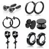 Men's 12-Piece Earring Set: Spike, Rivet, Ear Cuff, Screw, Cross Studs - Personalized Piercing Jewelry