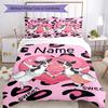 3pcs Custom Name Cow Bedding Set Duvet Cover Closure Includes 1 Duvet Cover & 2 Pillowcases, Soft and Comfortable for All Seasons.
