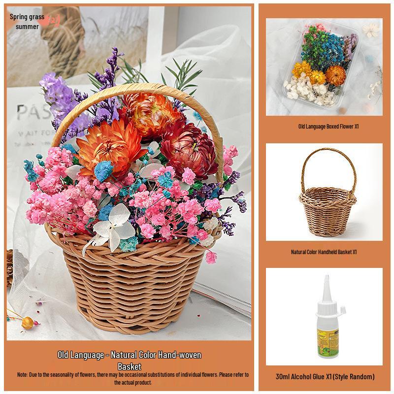Back-to-School Gift: DIY Eternal Flower Mini Basket Ornament for Team Building & Decoration